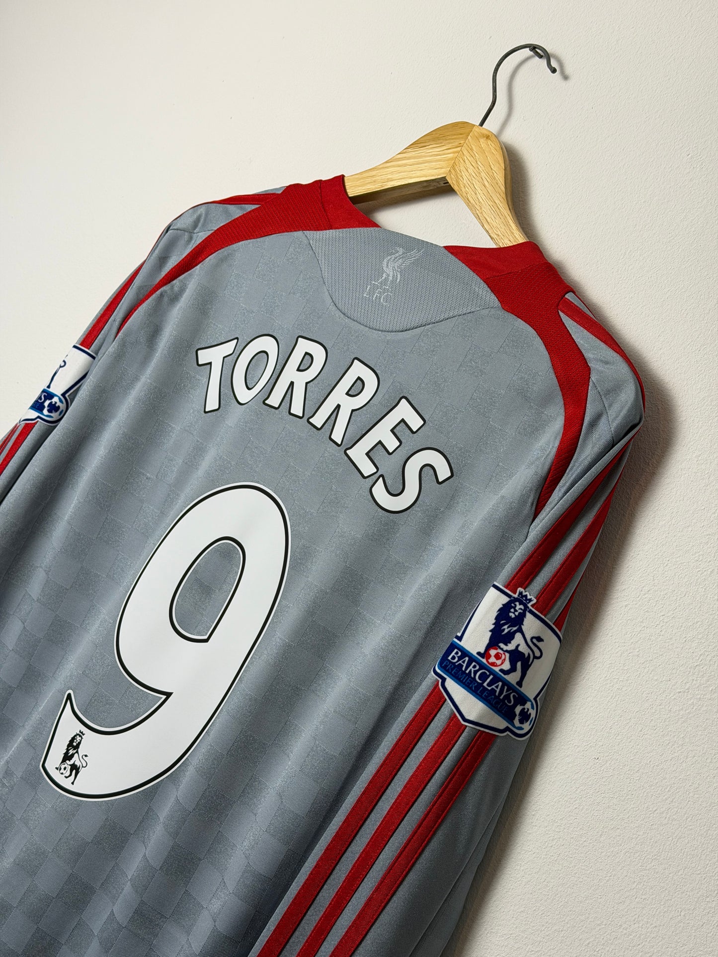 Fernando Torres Liverpool FC 2008-09 long sleeve away football shirt (M)