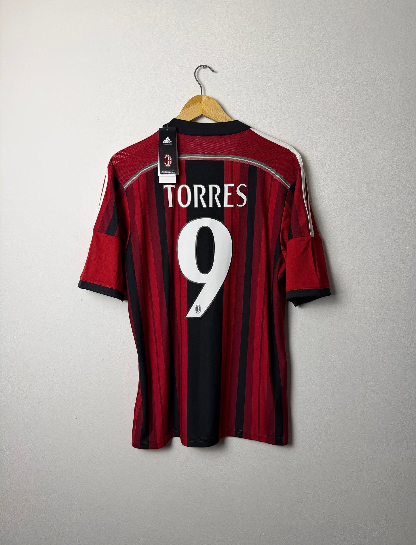 Fernando Torres AC Milan 2014-15 home football shirt (L)