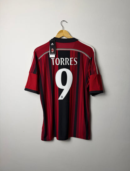 Fernando Torres AC Milan 2014-15 home football shirt (L)
