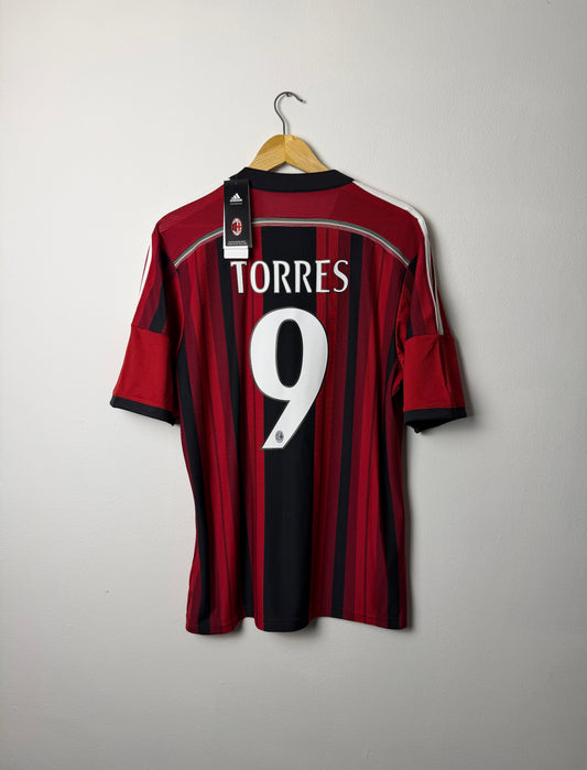 Fernando Torres AC Milan 2014-15 home football shirt (L)