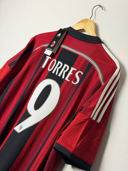 Fernando Torres AC Milan 2014-15 home football shirt (L)