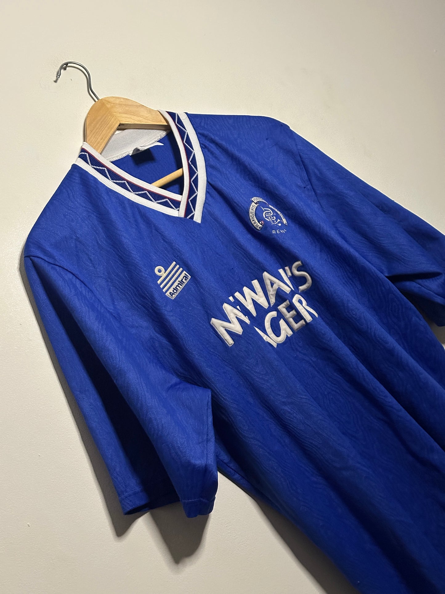 Rangers FC 1990-92 home football shirt (XL)
