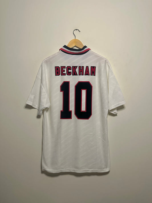 David Beckham Manchester United 1996-97 away football shirt (L)