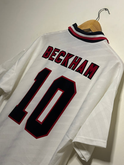 David Beckham Manchester United 1996-97 away football shirt (L)