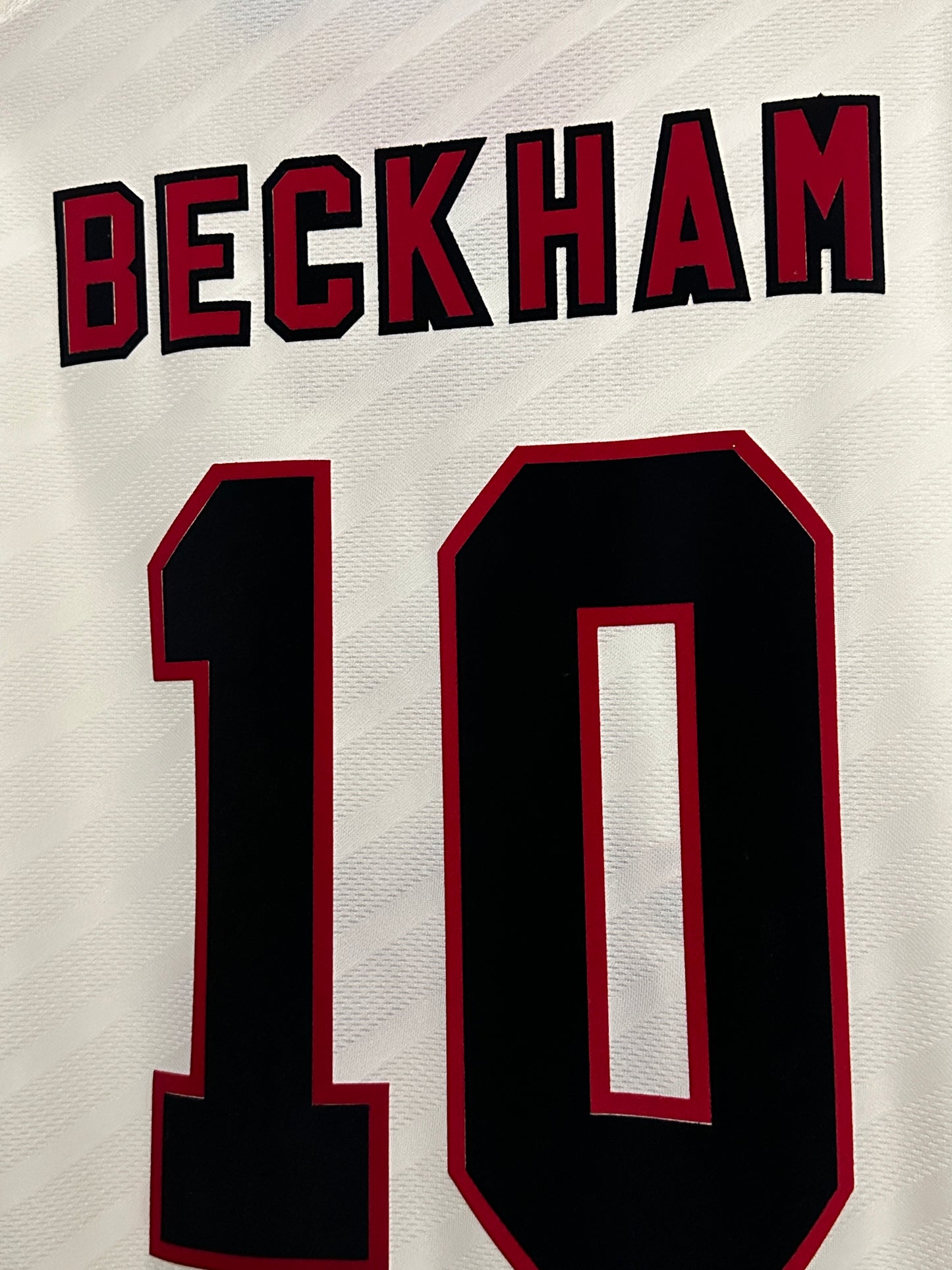 David Beckham Manchester United 1996-97 away football shirt (L)
