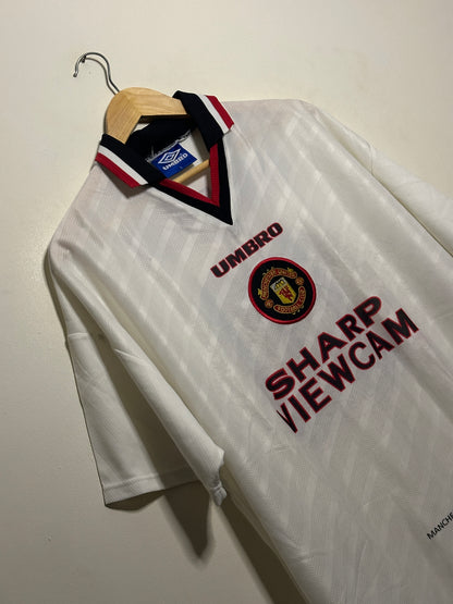 David Beckham Manchester United 1996-97 away football shirt (L)