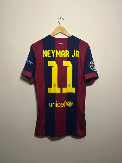 Neymar JR FC Barcelona 2014-15 Champions League final edition home football shirt (M)