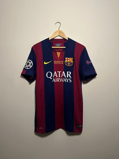 Neymar JR FC Barcelona 2014-15 Champions League final edition home football shirt (M)