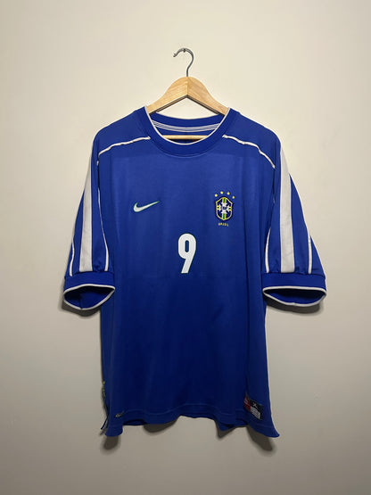 Ronaldo Nazario Brazil 1998 World Cup away football shirt (XL)