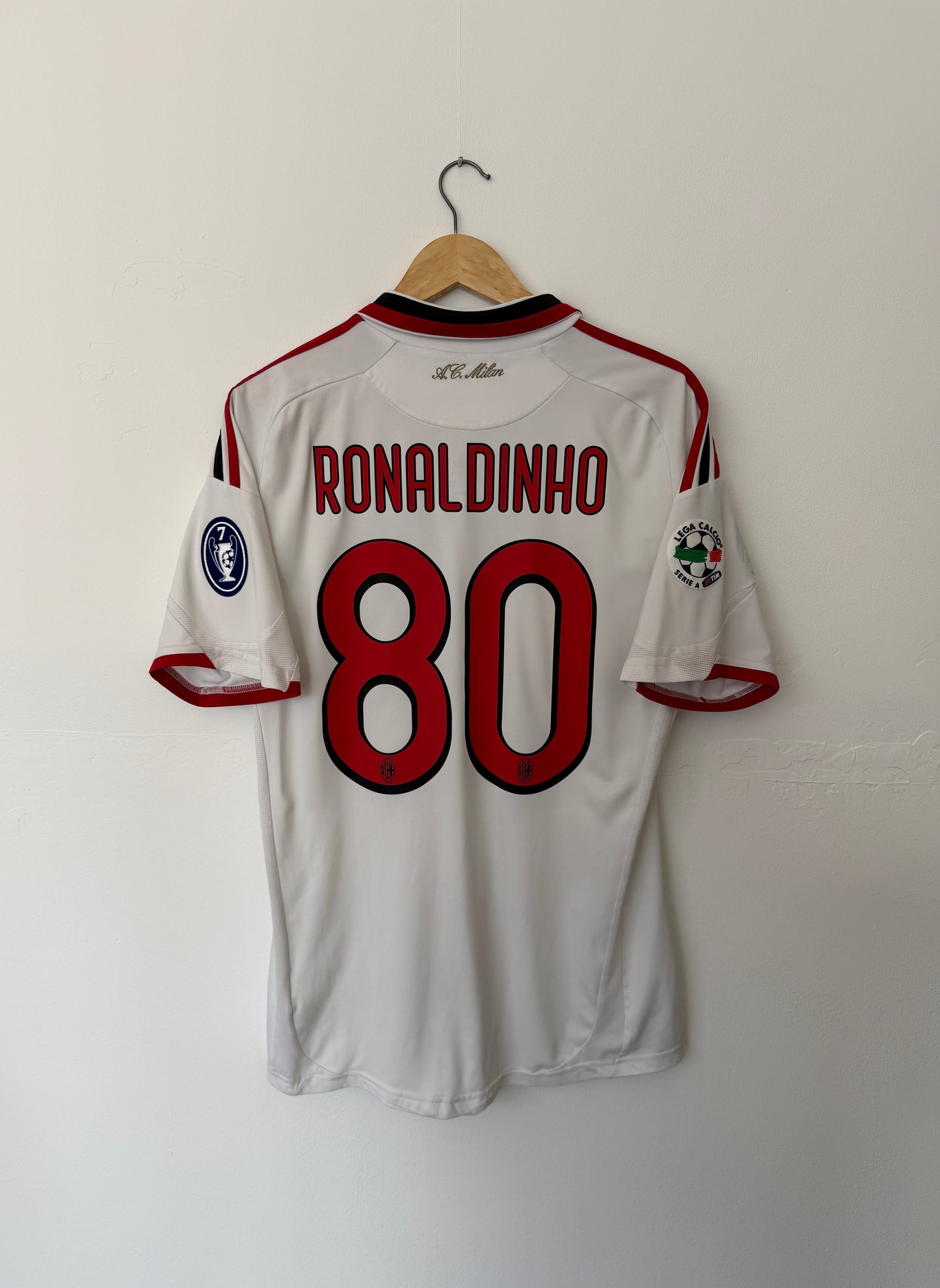 Ronaldinho AC Milan 2009-10 away football shirt (M)