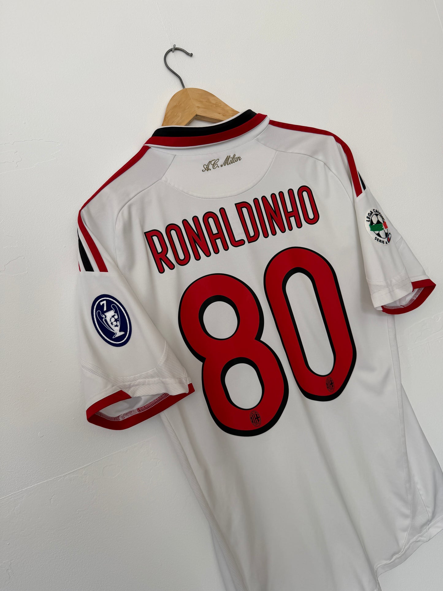 Ronaldinho AC Milan 2009-10 away football shirt (M)