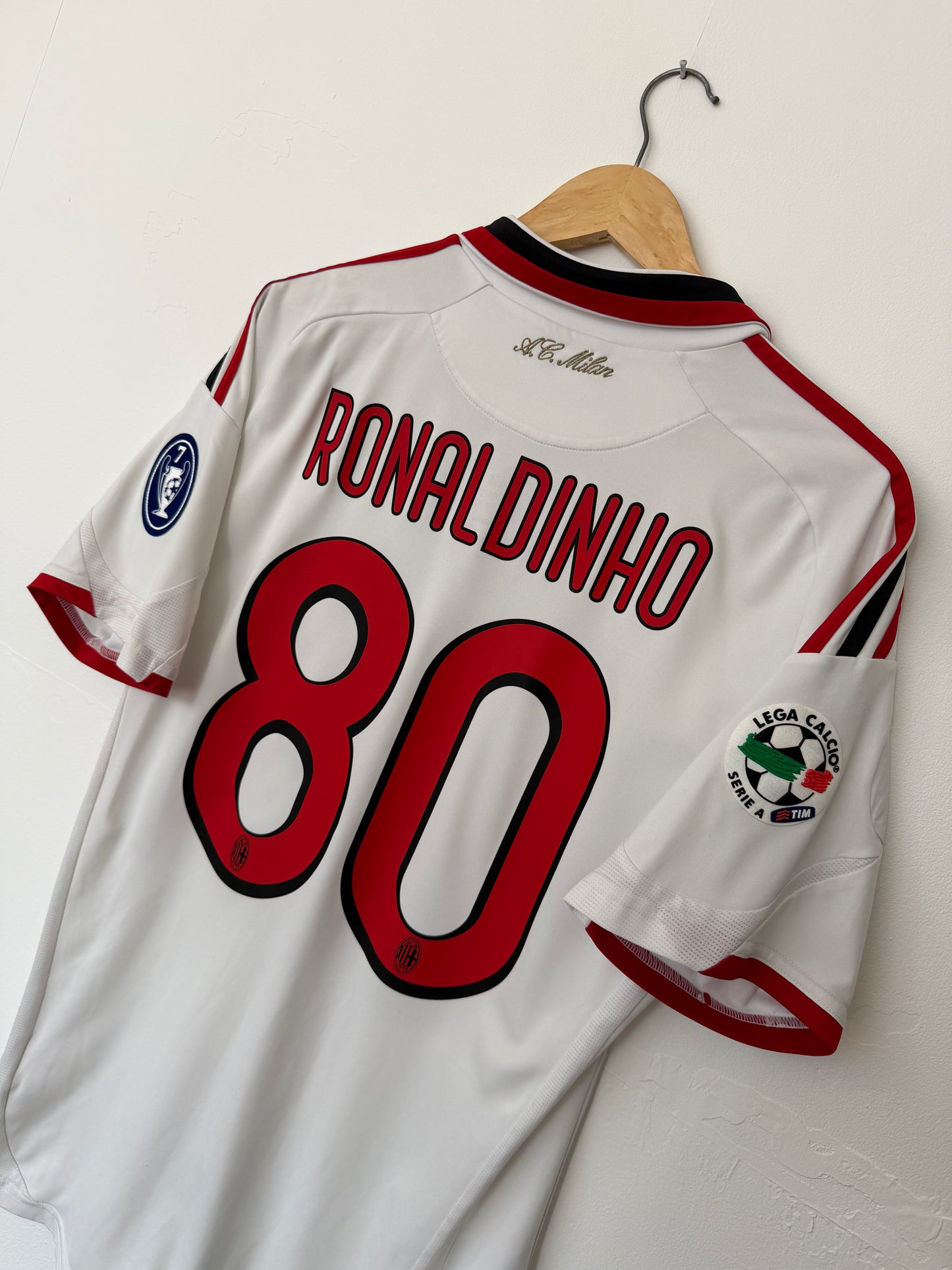 Ronaldinho AC Milan 2009-10 away football shirt (M)