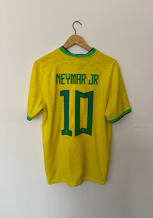 Neymar JR Brazil 2022 home football shirt (M)