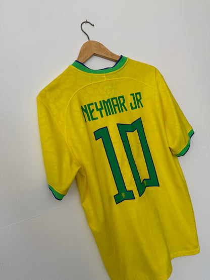 Neymar JR Brazil 2022 home football shirt (M)