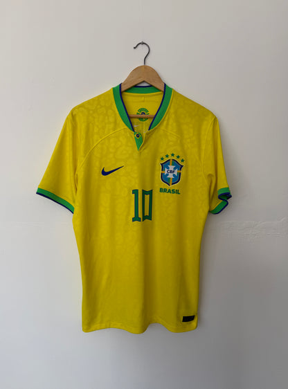 Neymar JR Brazil 2022 home football shirt (M)