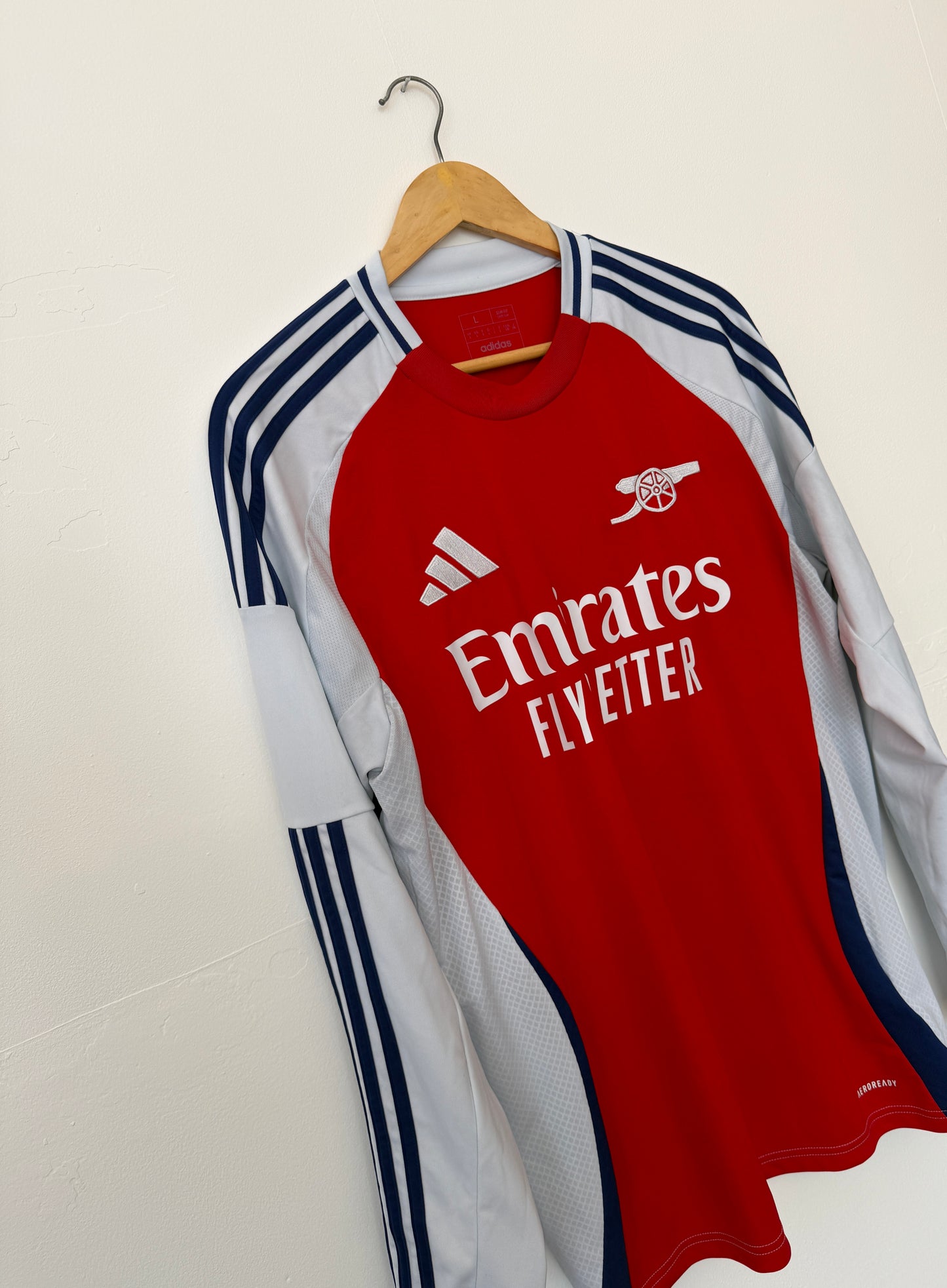 Declan Rice Arsenal FC 2024-25 long sleeve home football shirt (L)