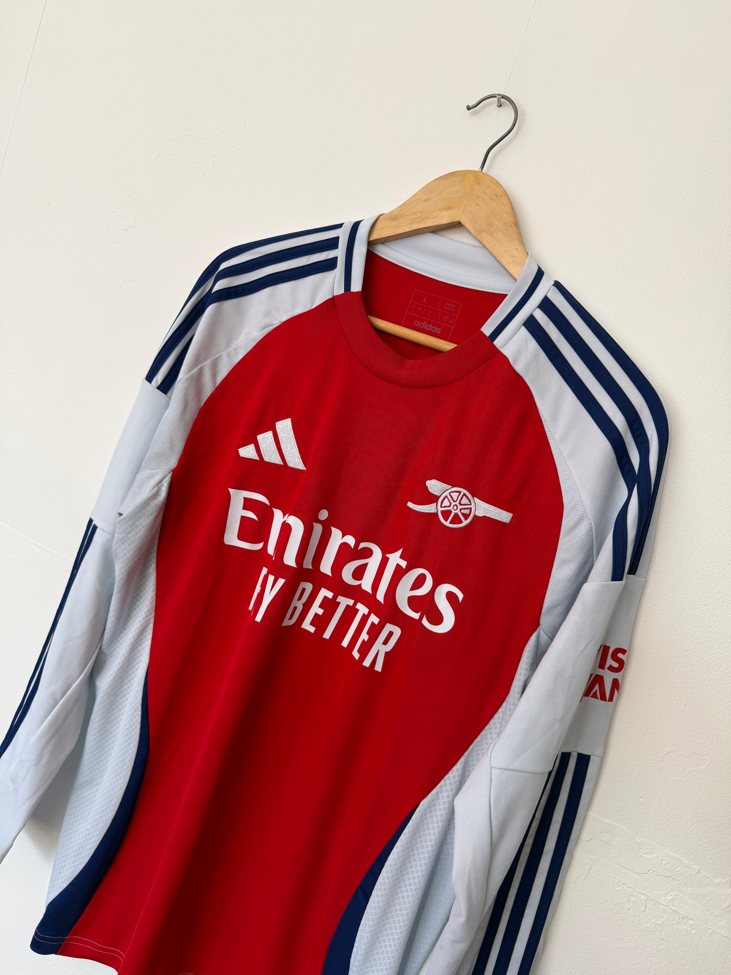 Declan Rice Arsenal FC 2024-25 long sleeve home football shirt (L)