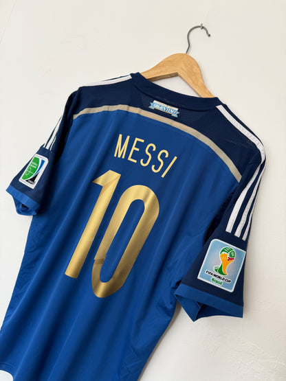 Lionel Messi Argentina 2014 away football shirt (L)