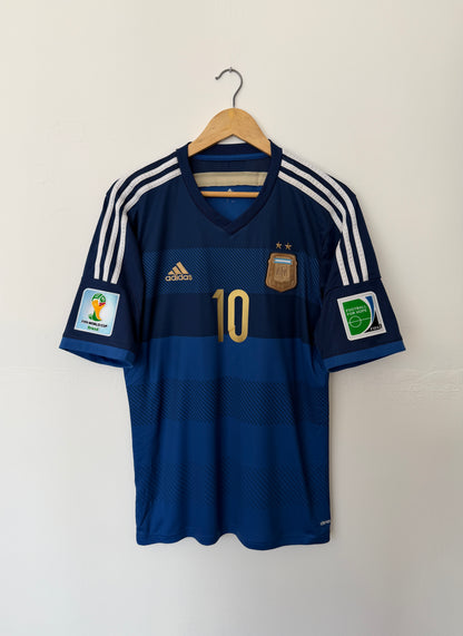 Lionel Messi Argentina 2014 away football shirt (L)