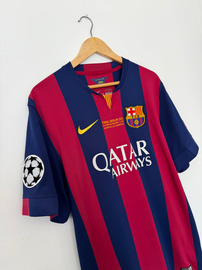 Lionel Messi FC Barcelona 2014-15 Champions league final edition home football shirt (XL)