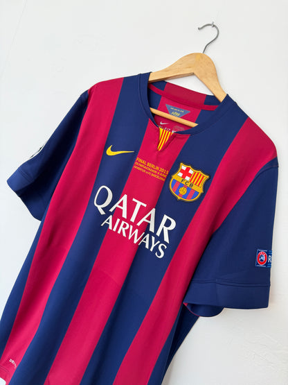 Lionel Messi FC Barcelona 2014-15 Champions league final edition home football shirt (XL)