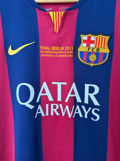 Lionel Messi FC Barcelona 2014-15 Champions league final edition home football shirt (XL)