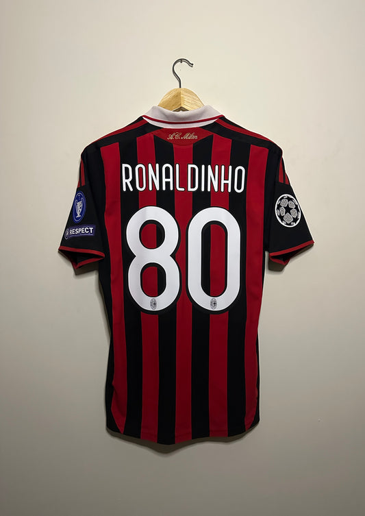 Ronaldinho AC Milan 2009-10 home football shirt (S)