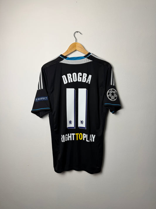 Didier Drogba Chelsea FC 2011-12 away football shirt (M)