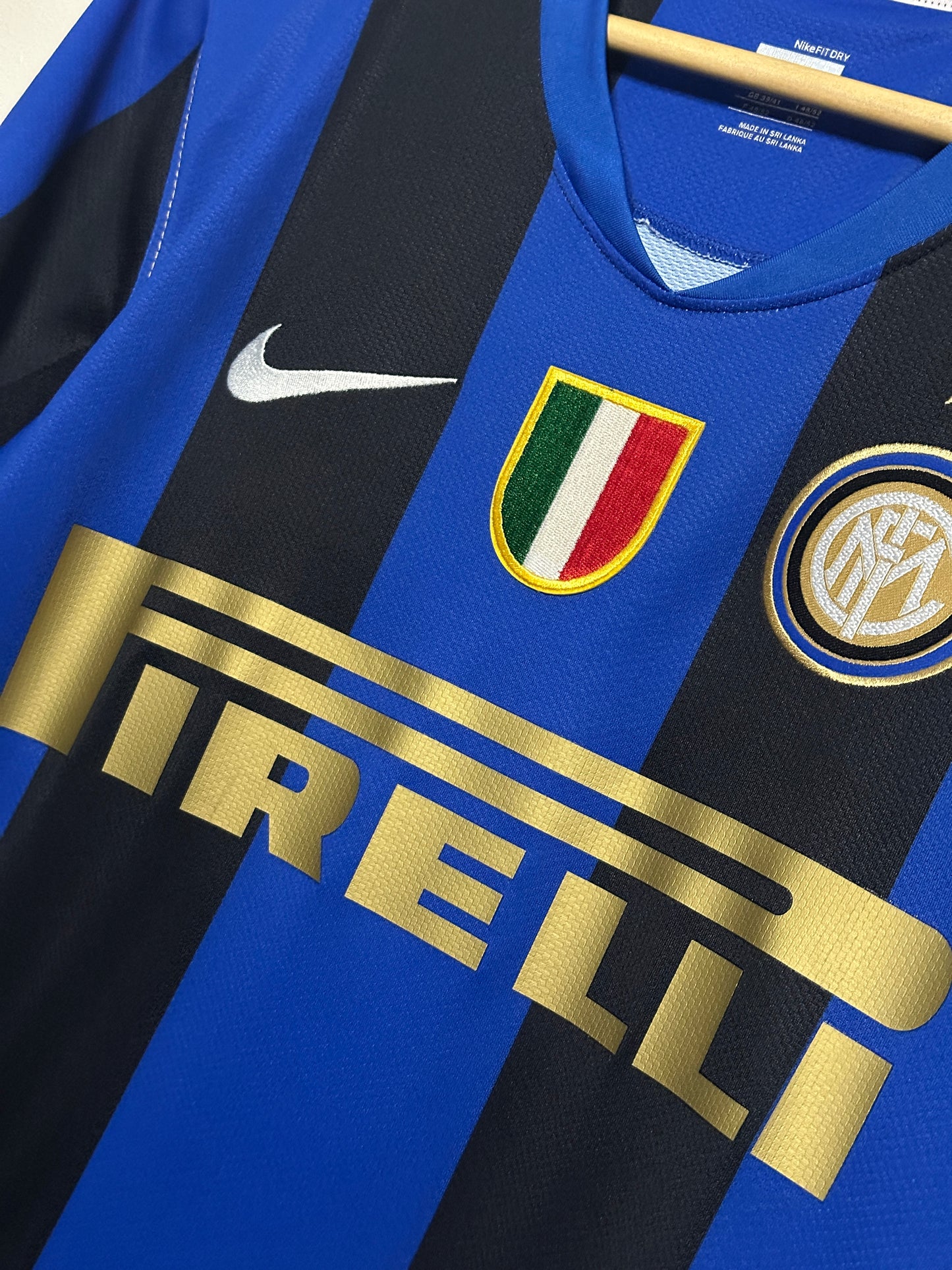 Zlatan Ibrahimovic Inter Milan 2008-09 home football shirt (M)