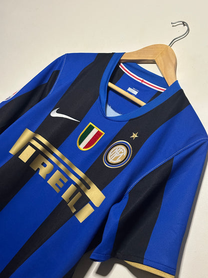 Zlatan Ibrahimovic Inter Milan 2008-09 home football shirt (M)