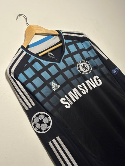 Didier Drogba Chelsea FC long sleeve 2011-12 away football shirt (L)