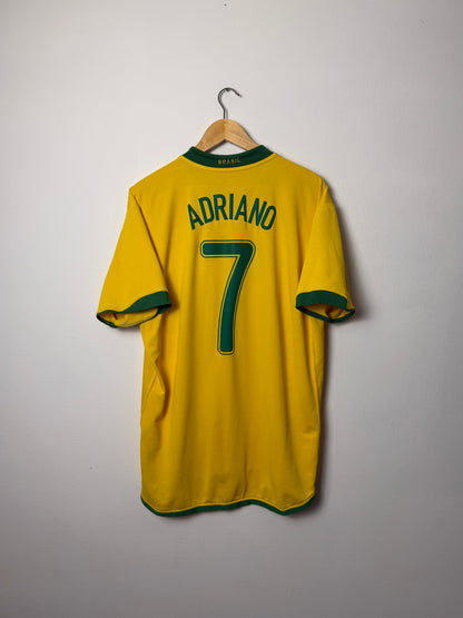 Adriano Brazil 2006 World Cup home football shirt (XL)
