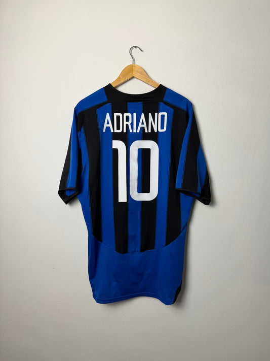 Adriano Inter Milan 2003-04 home football shirt (XL)