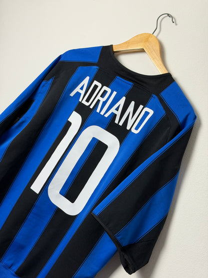 Adriano Inter Milan 2003-04 home football shirt (XL)