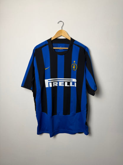 Adriano Inter Milan 2003-04 home football shirt (XL)