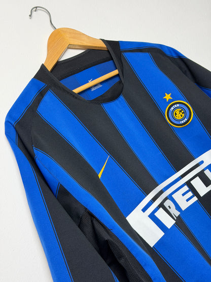 Adriano Inter Milan 2003-04 home football shirt (XL)