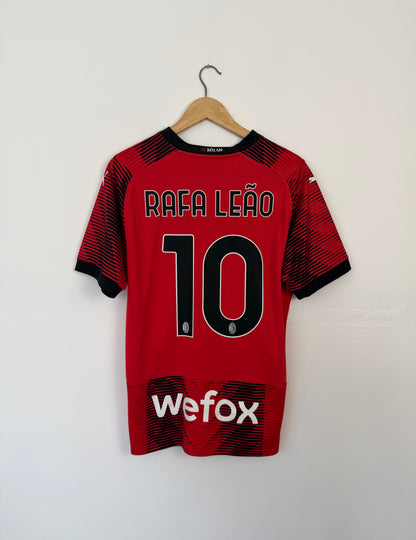 Rafa Leao AC Milan 2023-24 home football shirt (M)