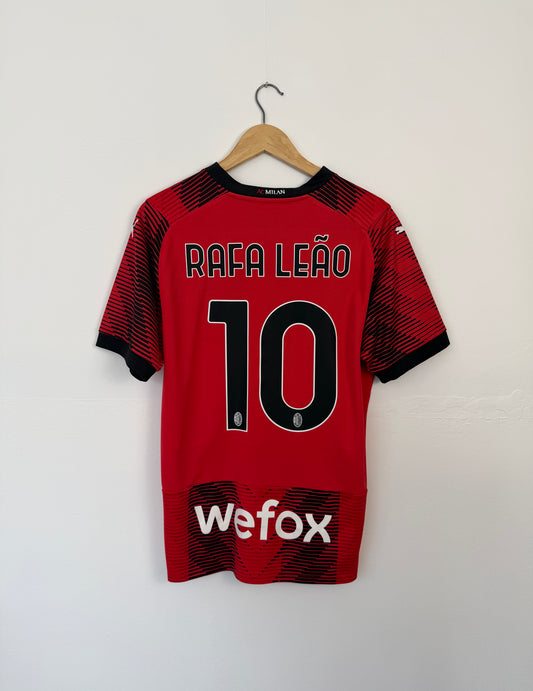 Rafa Leao AC Milan 2023-24 home football shirt (M)