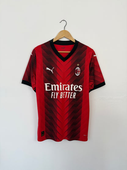 Rafa Leao AC Milan 2023-24 home football shirt (M)