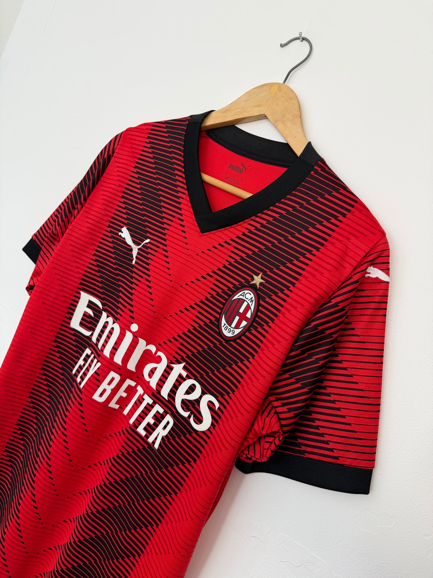 Rafa Leao AC Milan 2023-24 home football shirt (M)