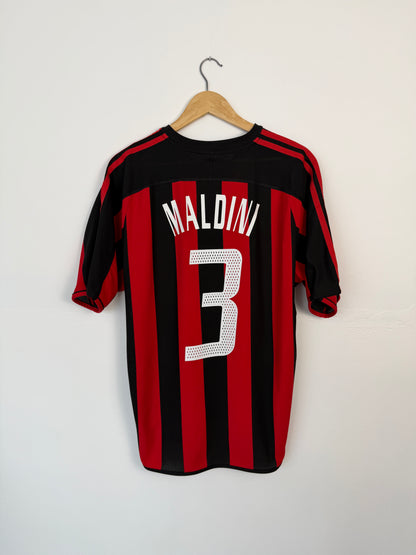 Paolo Maldini AC Milan 2003-04 home football shirt (M)