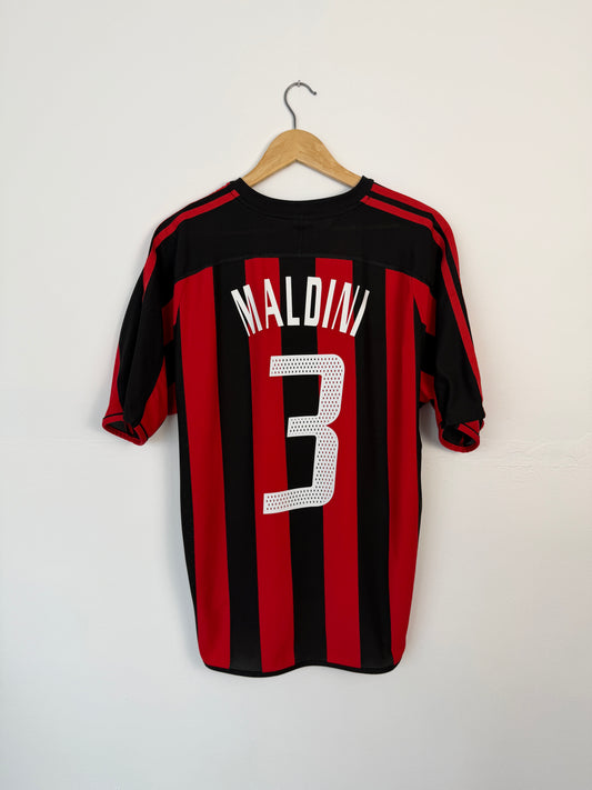 Paolo Maldini AC Milan 2003-04 home football shirt (M)
