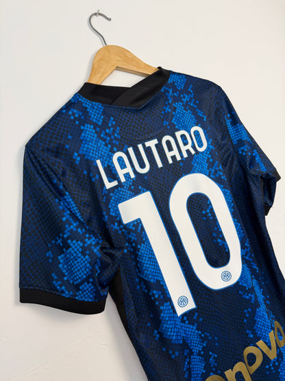 Lautaro Martinez Inter Milan 2021-22 home football shirt (M)