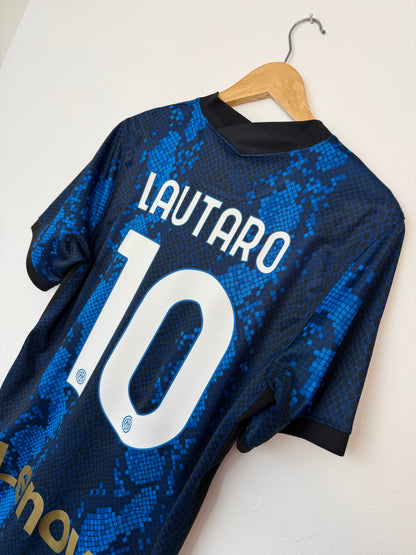 Lautaro Martinez Inter Milan 2021-22 home football shirt (M)