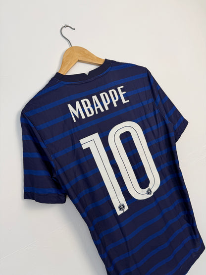 Kylian Mbappe France VAPORKNIT Euro 2020 home football shirt (M)