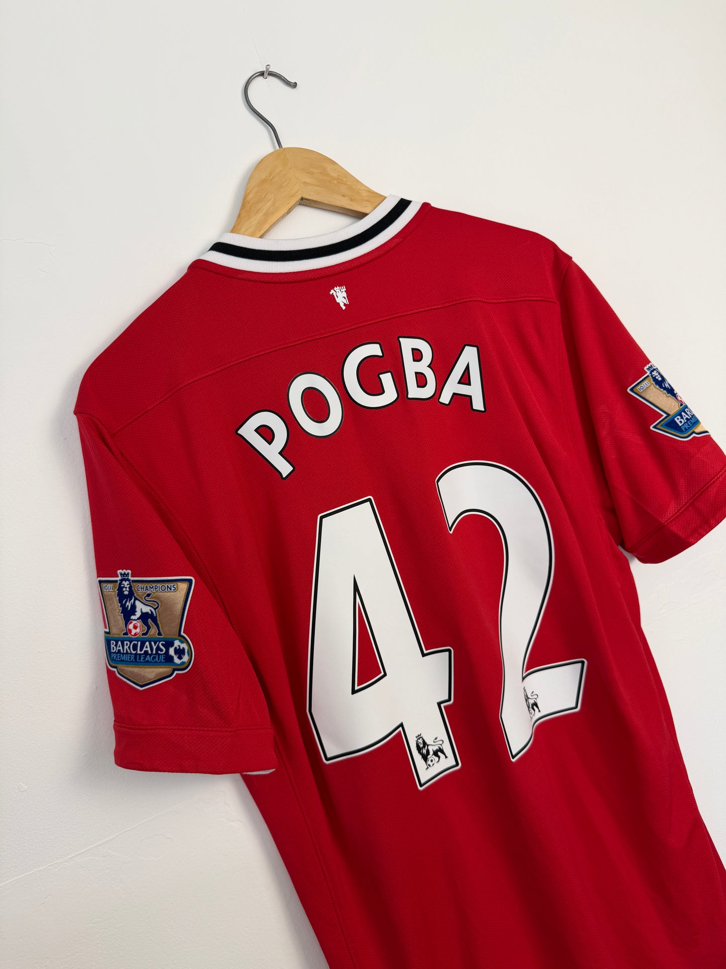 Paul Pogba Manchester United 2011-12 home football shirt (L)