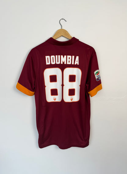Seydou Doumbia AS Roma 2014-15 home football shirt (L)