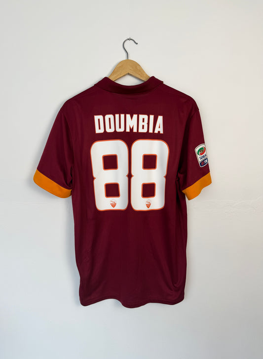 Seydou Doumbia AS Roma 2014-15 home football shirt (L)