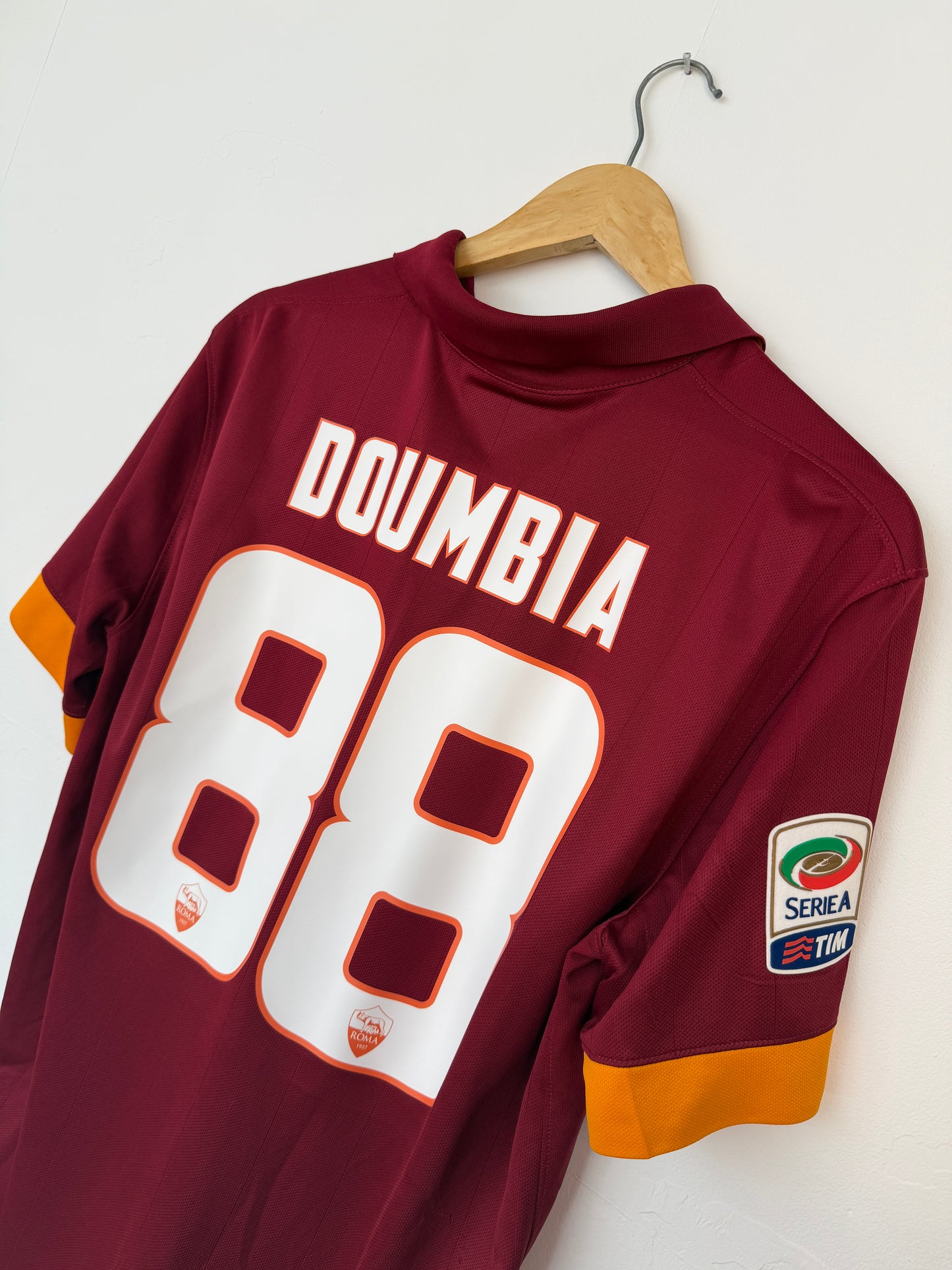 Seydou Doumbia AS Roma 2014-15 home football shirt (L)