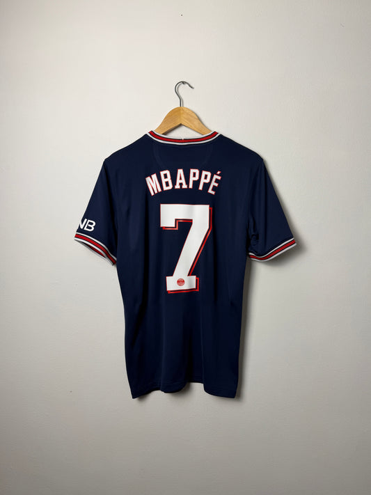 Kylian Mbappe PSG 2021-22 home football shirt (S)